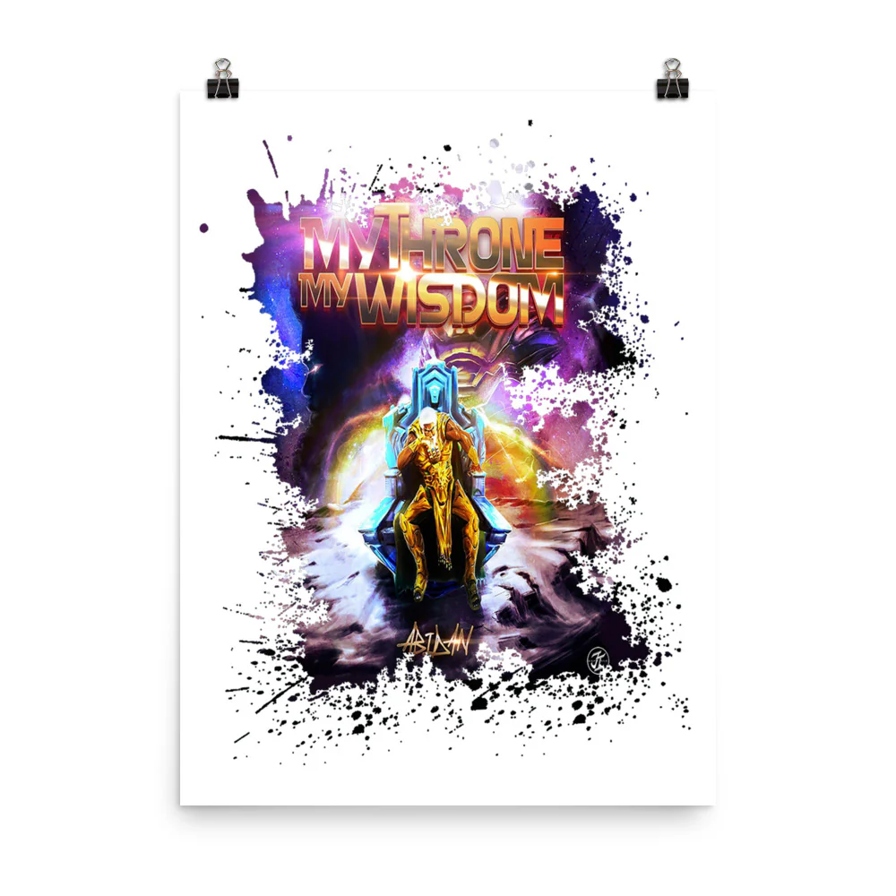 ABIDAN'S ALBUM - MY THRONE MY WISDOM - PHOTO PAPER POSTER - Image 3