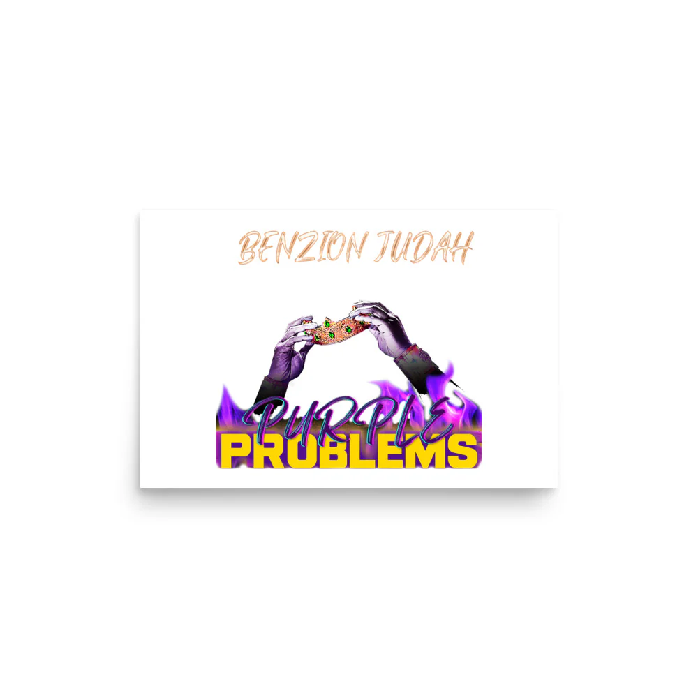 BENZION JUDAH - PURPLE PROBLEMS ALBUM - PHOTO POSTER - Image 3