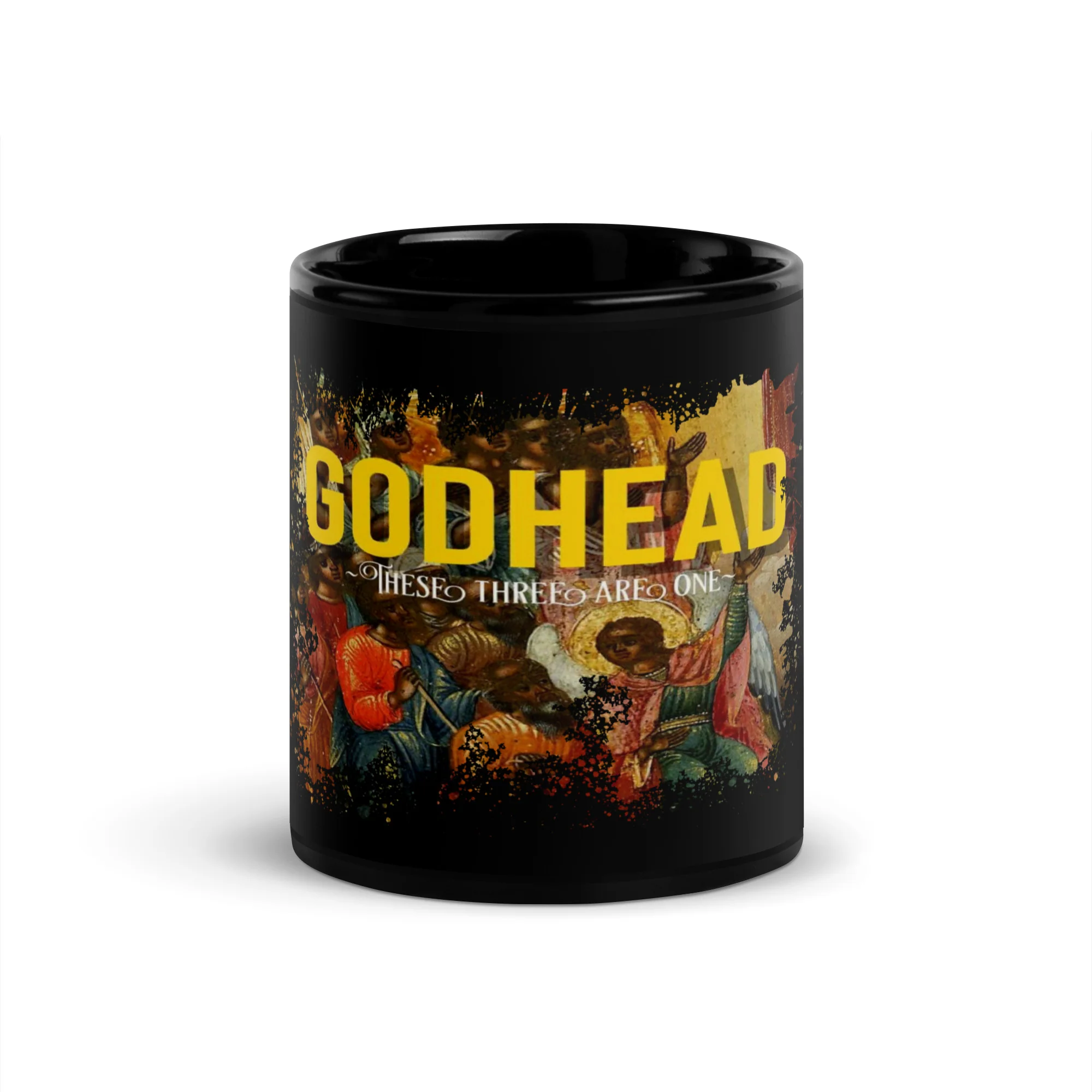GODHEAD - THESE THREE ARE ONE ALBUM - BLACK GLOSSY MUG - Image 4