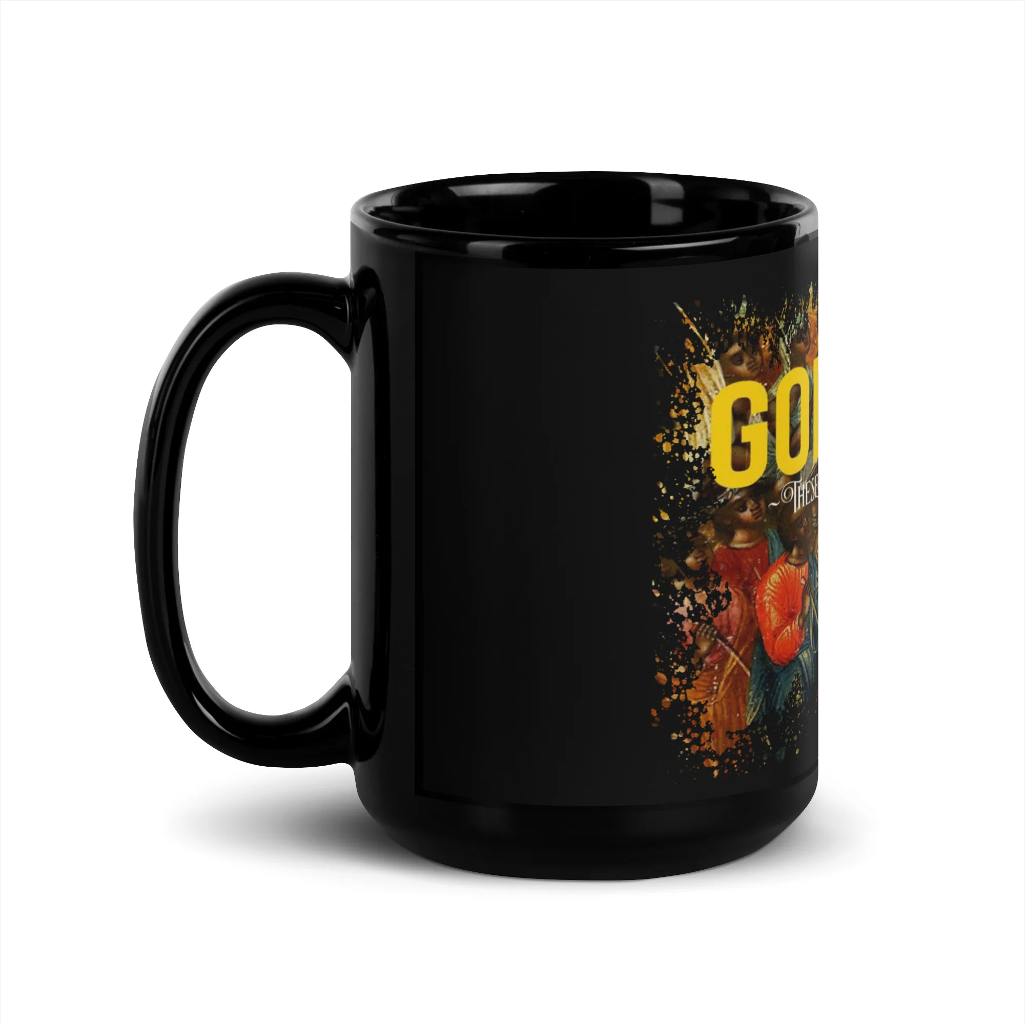 GODHEAD - THESE THREE ARE ONE ALBUM - BLACK GLOSSY MUG - Image 5