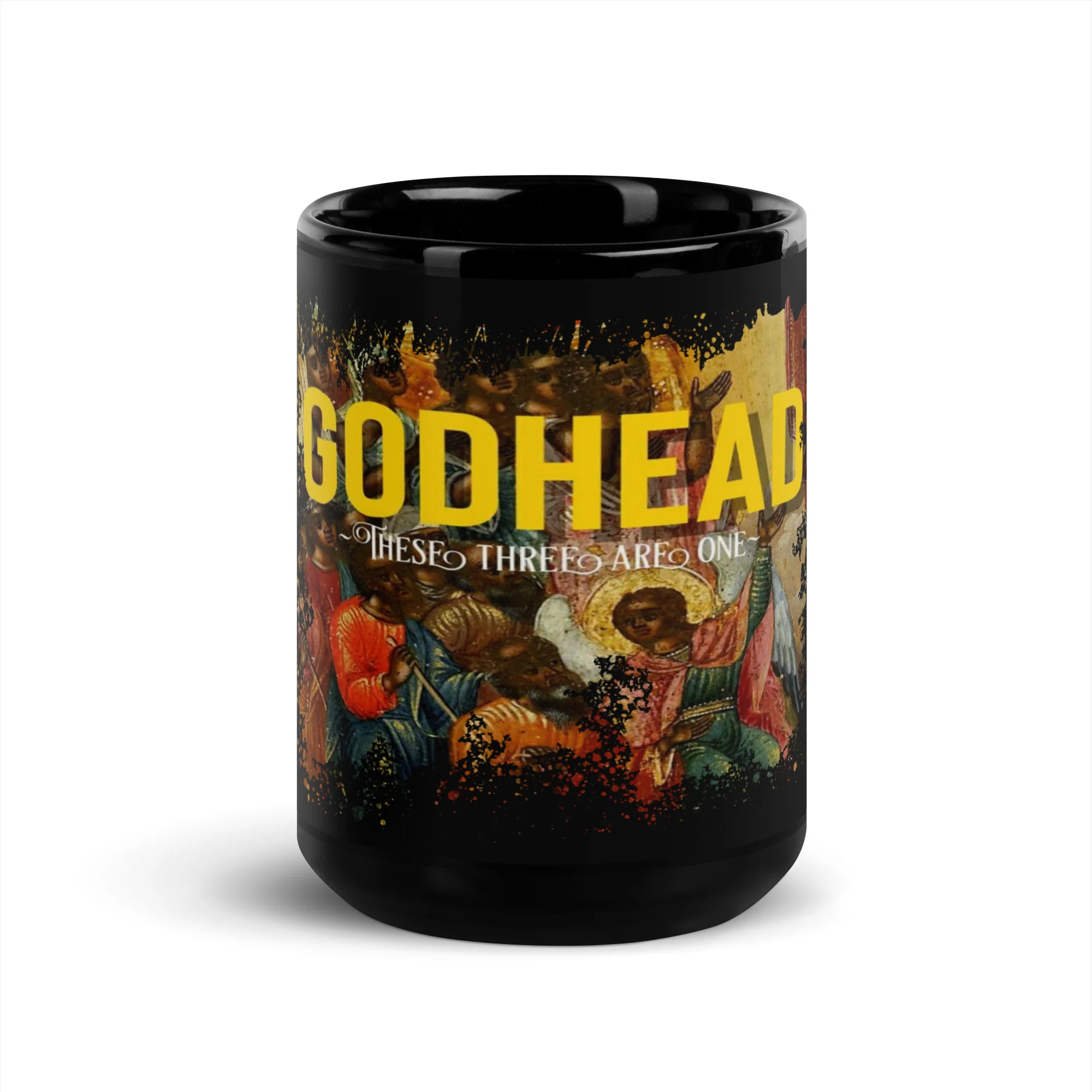 GODHEAD - THESE THREE ARE ONE ALBUM - BLACK GLOSSY MUG - Image 6
