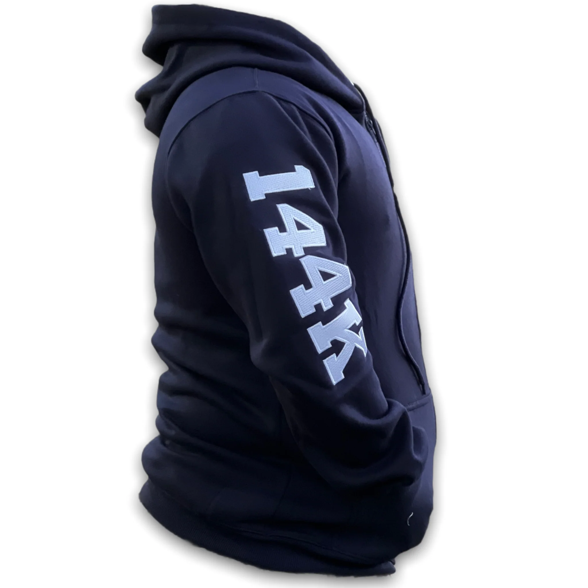 MEN'S ISRAEL EMBROIDED FRONT ZIPPER HOODED SWEATSHIRT - Image 4