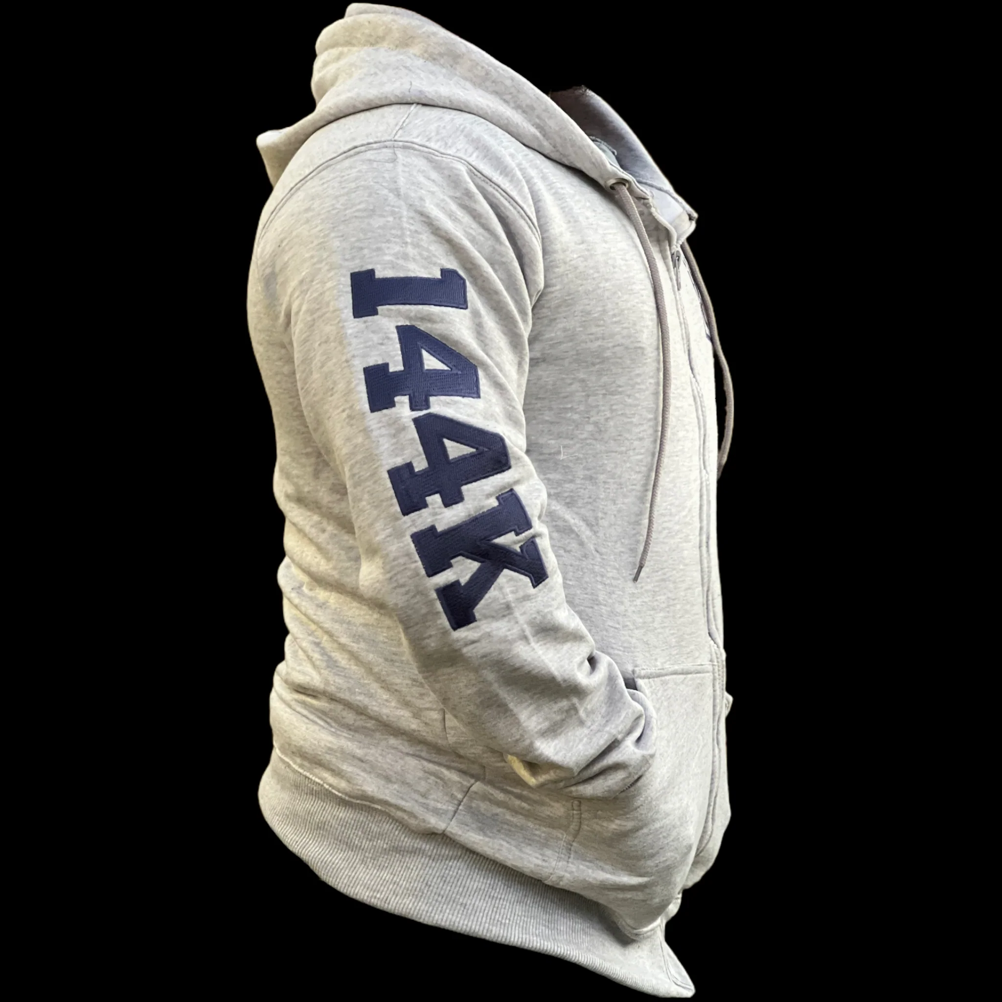 MEN'S ISRAEL EMBROIDED FRONT ZIPPER HOODED SWEATSHIRT - Image 7