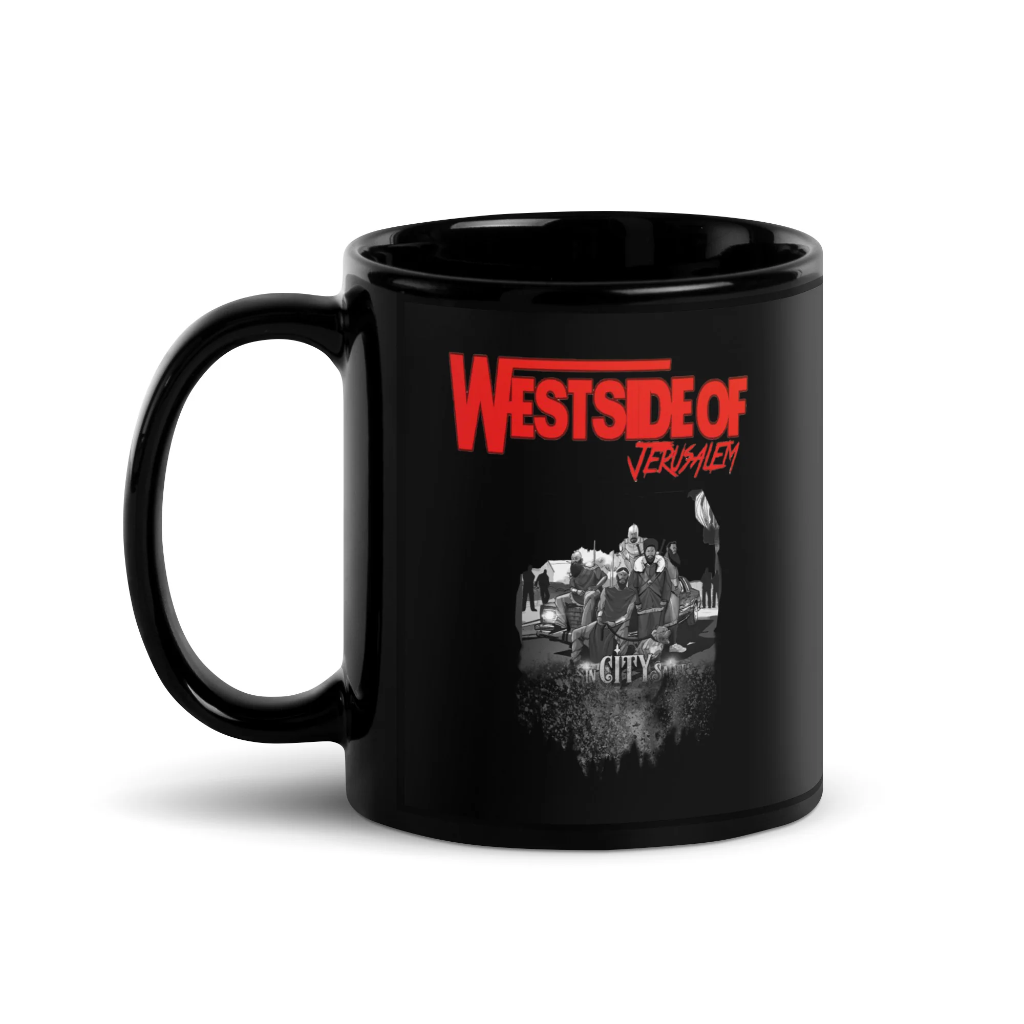 SIN CITY SAINTS - WEST OF JERUSALEM ALBUM - BLACK GLOSSY MUG - Image 2