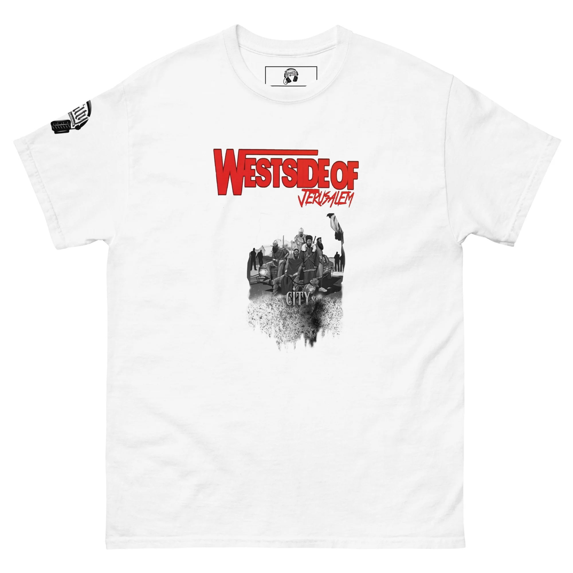 SIN CITY SAINTS - WEST OF JERUSALEM ALBUM - T-SHIRT (WHITE)