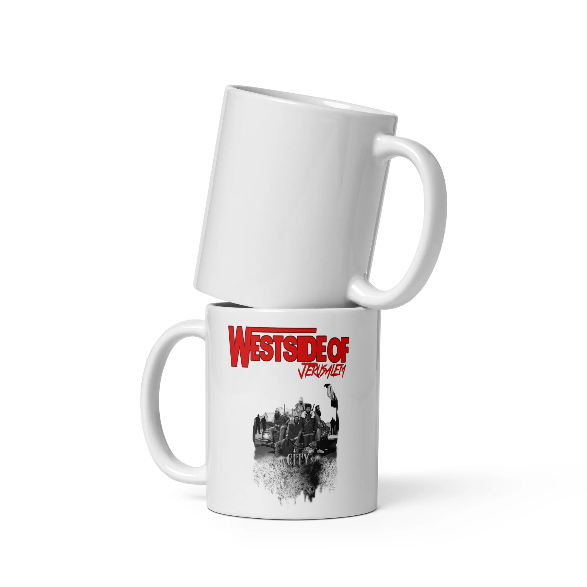 SIN CITY SAINTS - WEST OF JERUSALEM ALBUM - WHITE GLOSSY MUG - Image 2