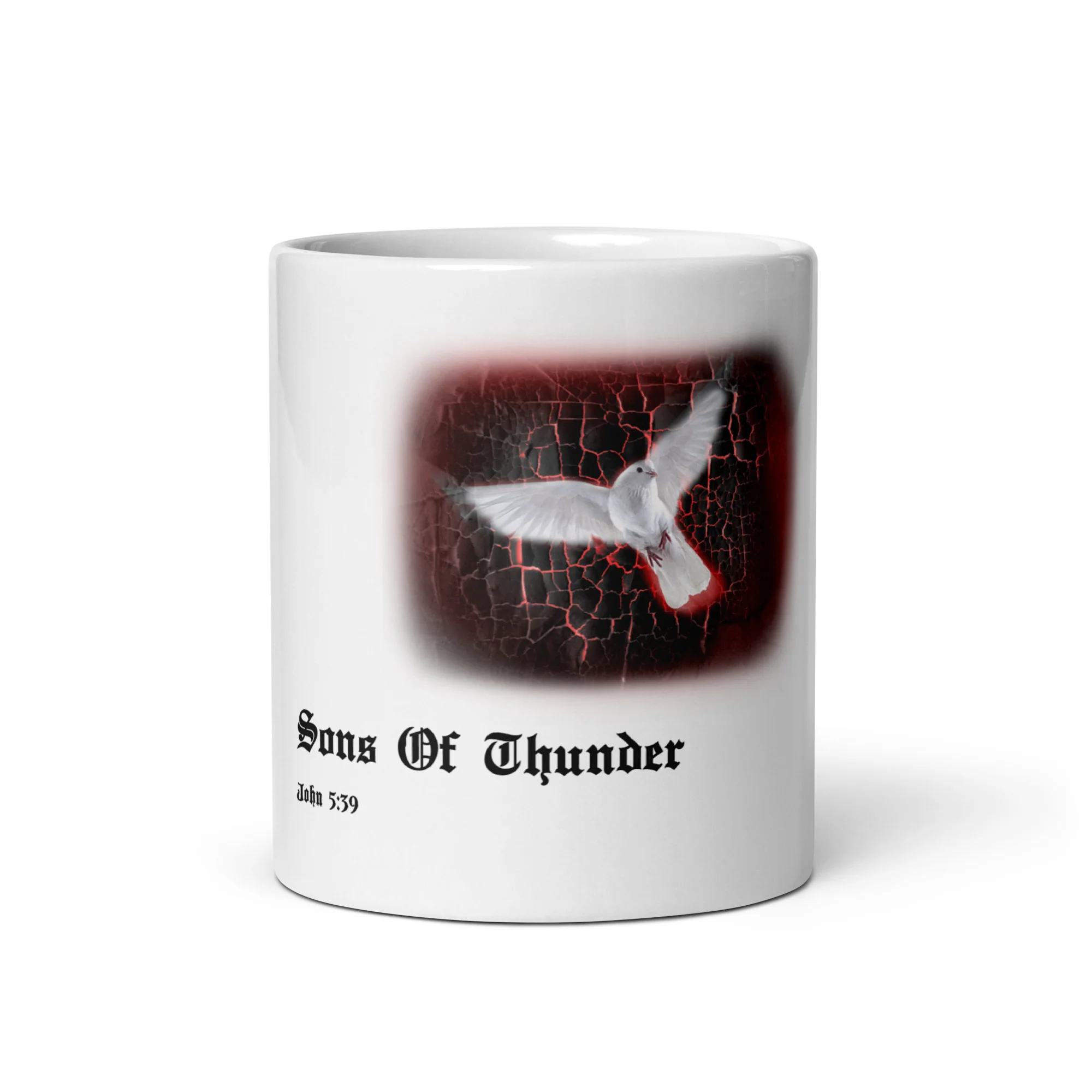 SONS OF THUNDER - JOHN 5:39 ALBUM - WHITE GLOSSY MUG - Image 3