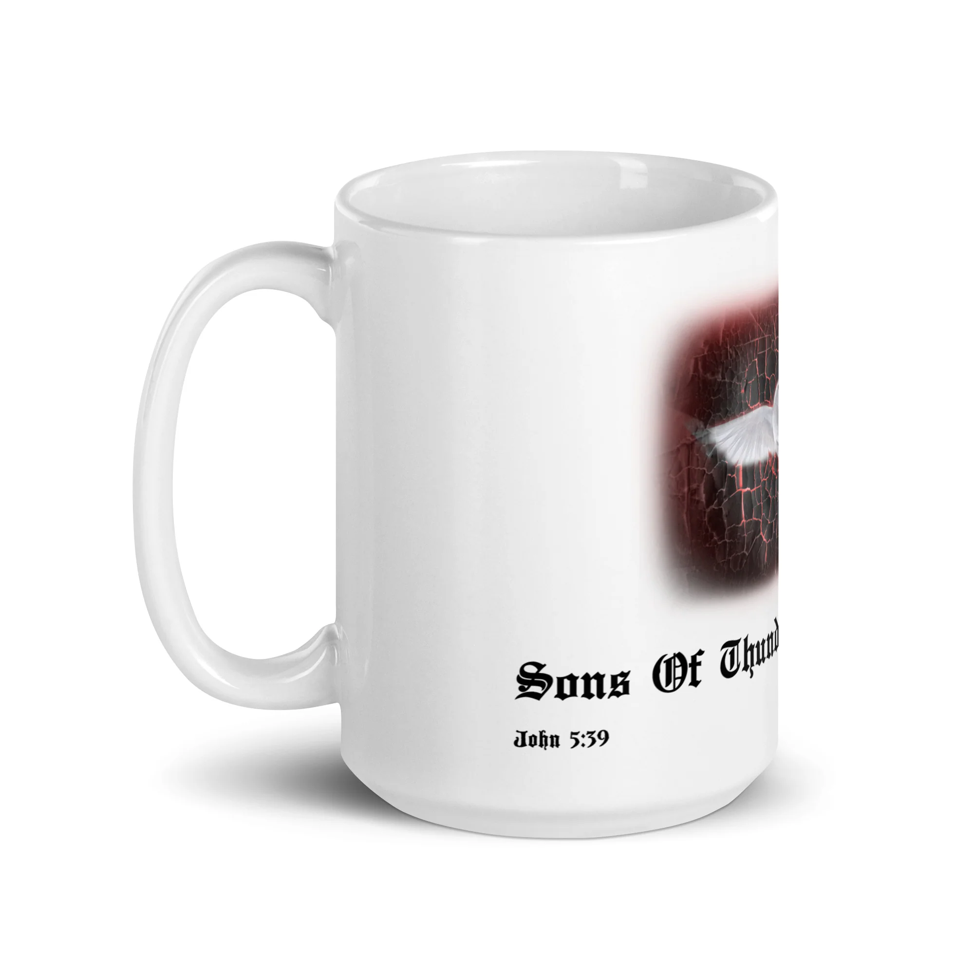 SONS OF THUNDER - JOHN 5:39 ALBUM - WHITE GLOSSY MUG - Image 5