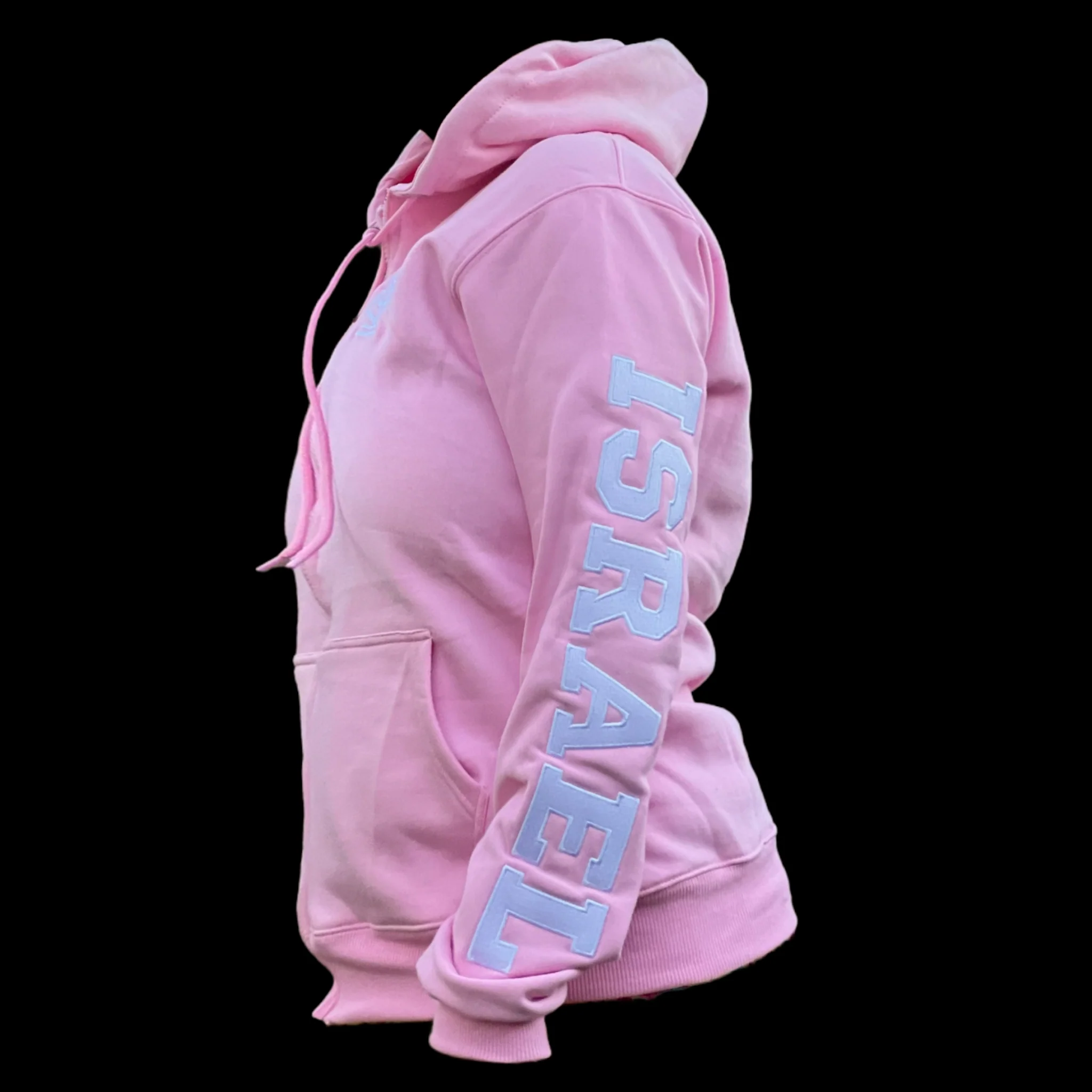 WOMEN'S ISRAEL EMBROIDED FRONT ZIPPER HOODED SWEATSHIRT - Image 3