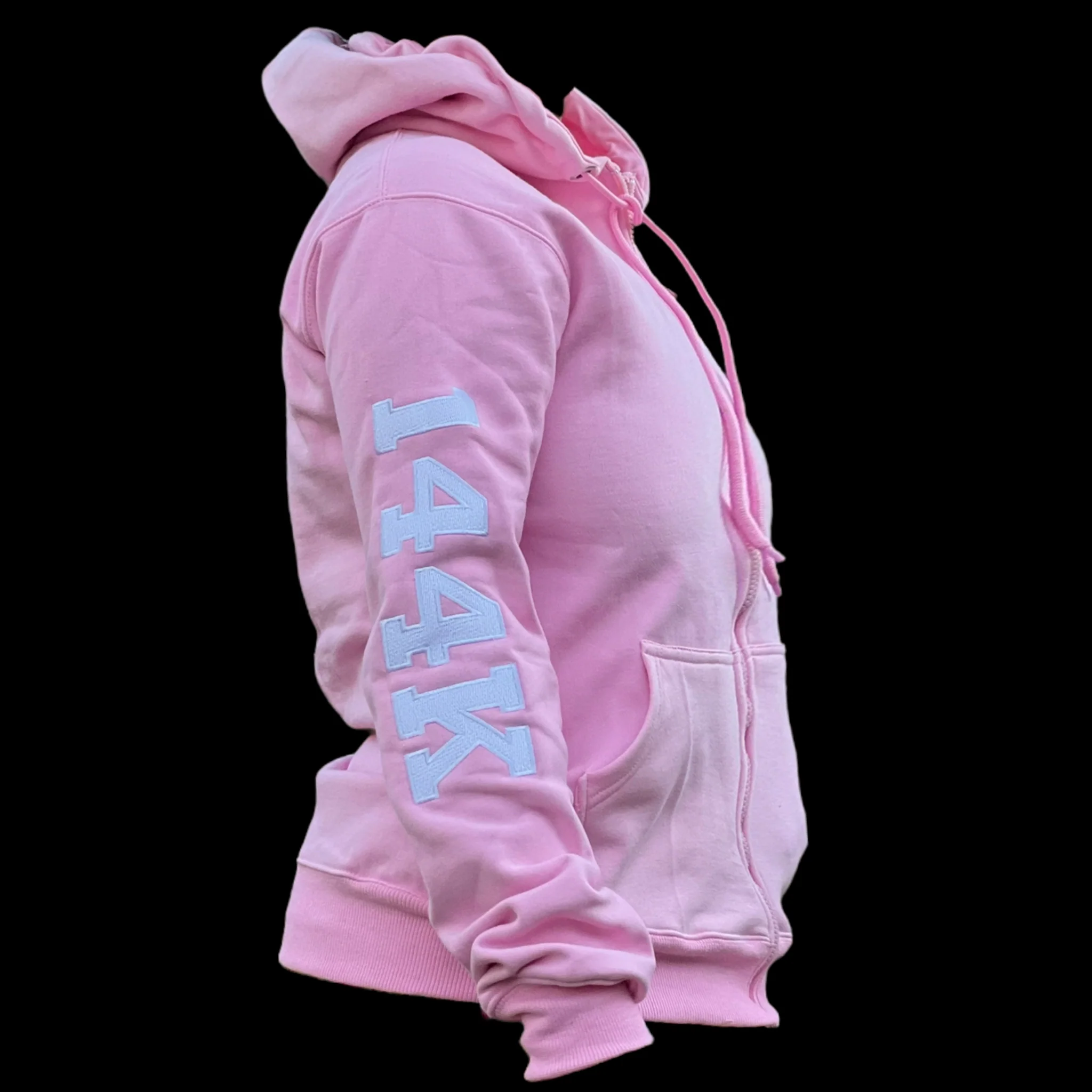 WOMEN'S ISRAEL EMBROIDED FRONT ZIPPER HOODED SWEATSHIRT - Image 4