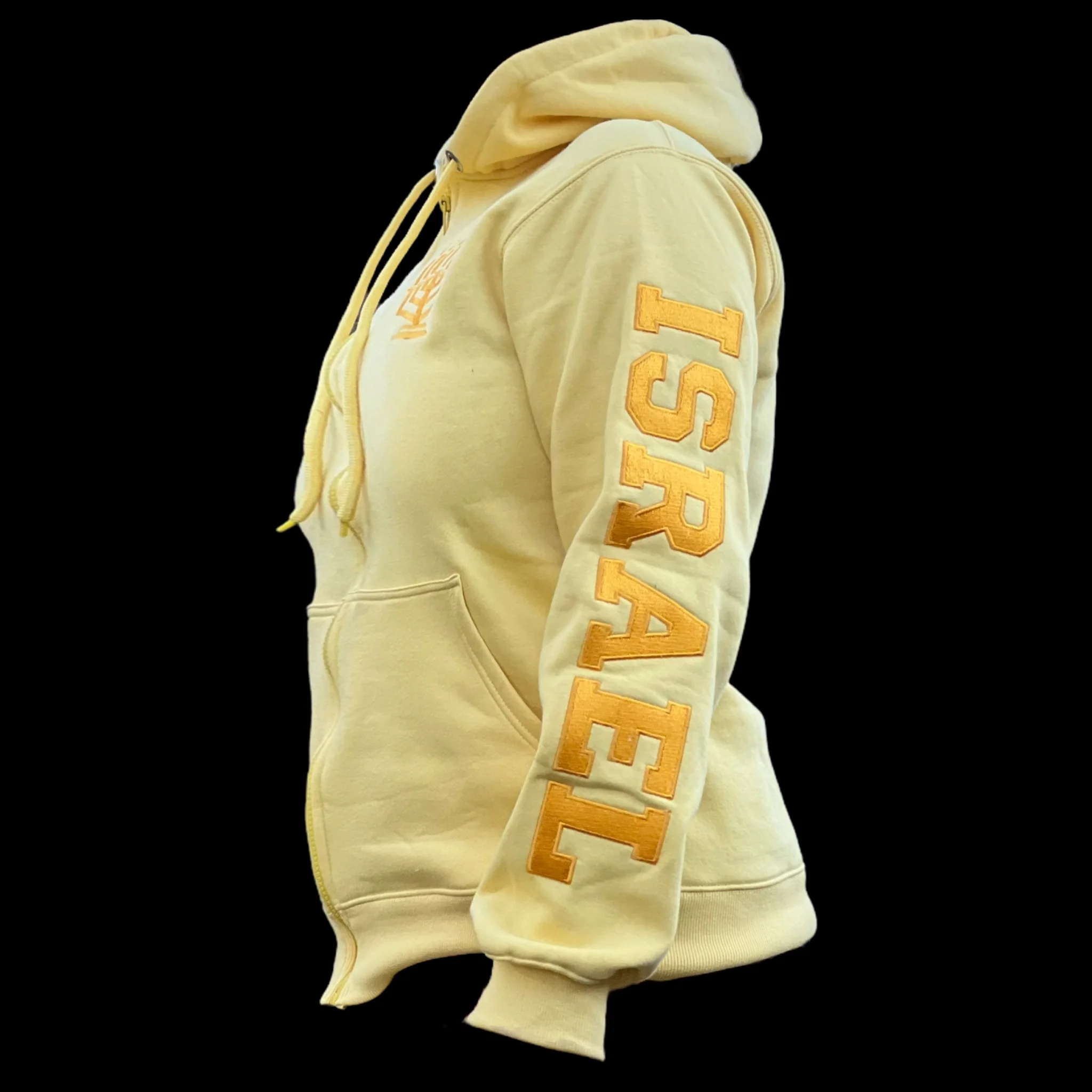 WOMEN'S ISRAEL EMBROIDED FRONT ZIPPER HOODED SWEATSHIRT - Image 6