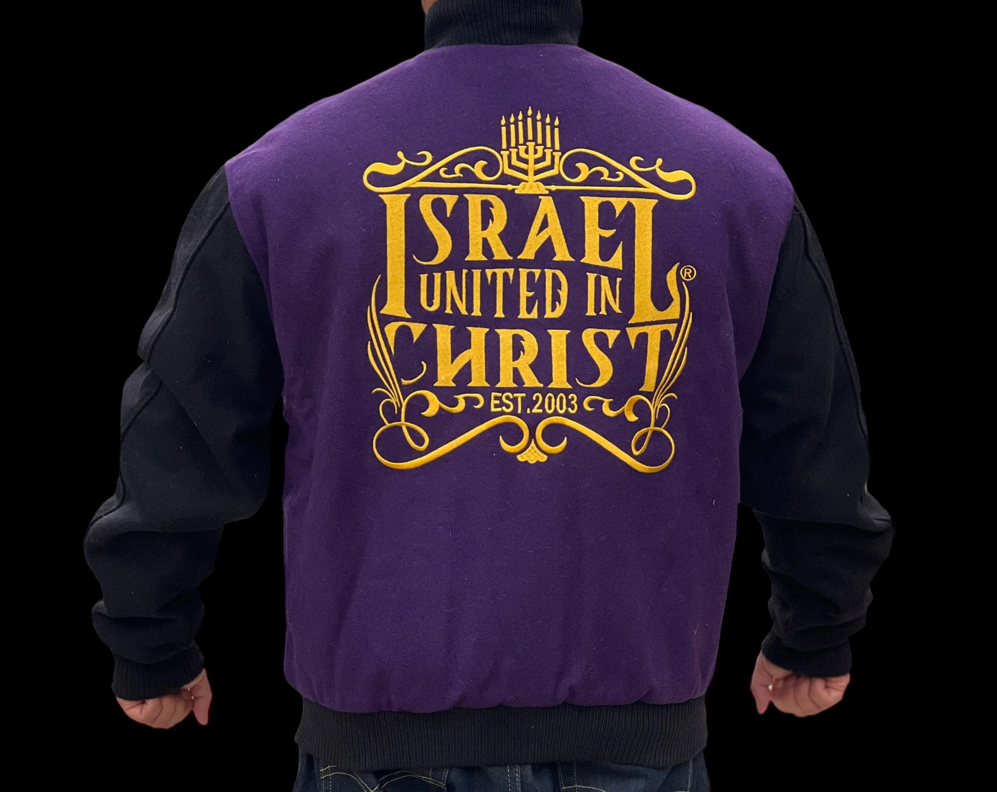 WOOL SLEEVE IUIC CREST VARSITY JACKET - Image 2